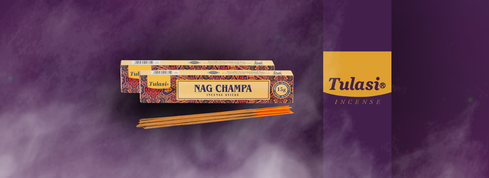 Banner Flute Incense Tulasi