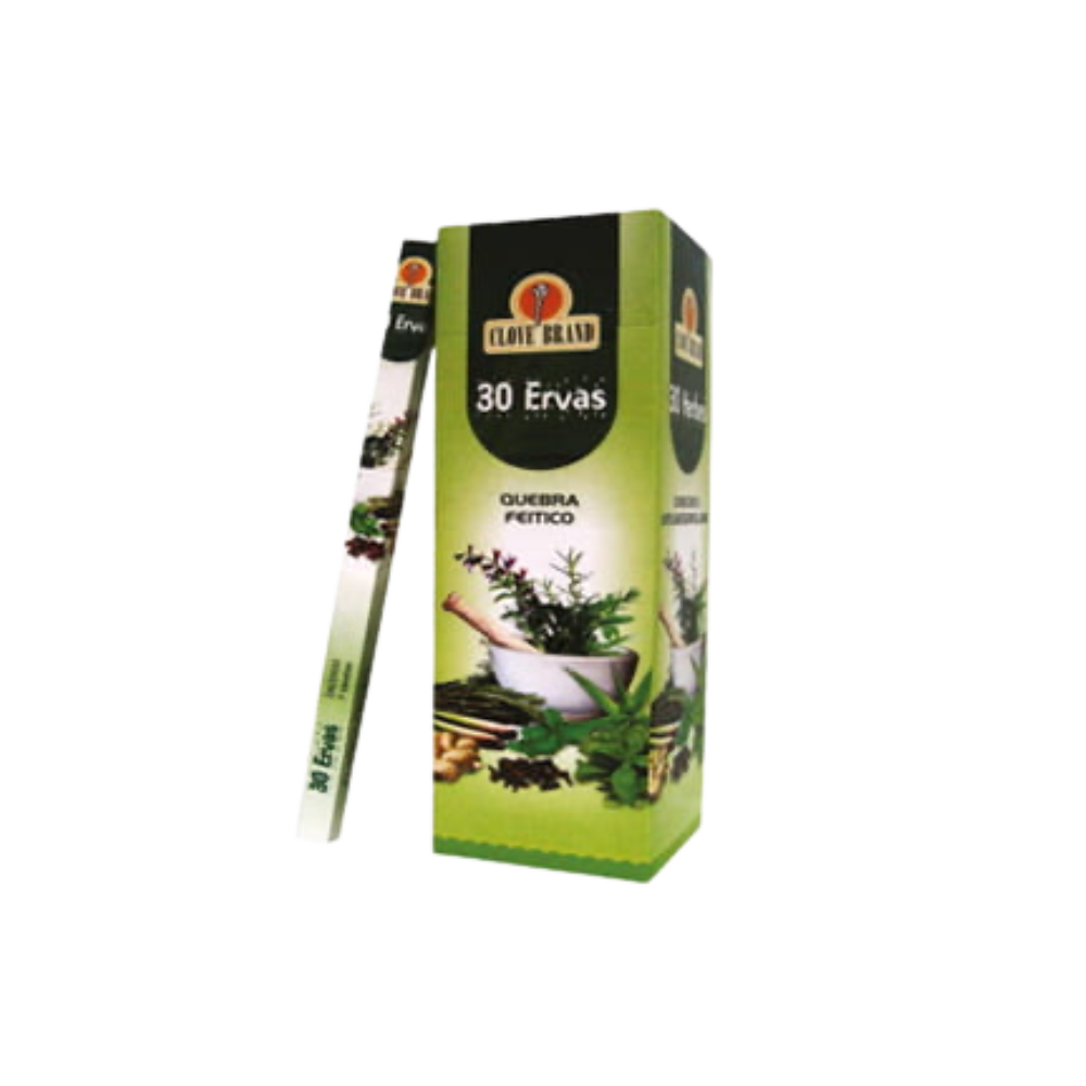 Caixa Incenso Flute Clove Brand - 30 Ervas