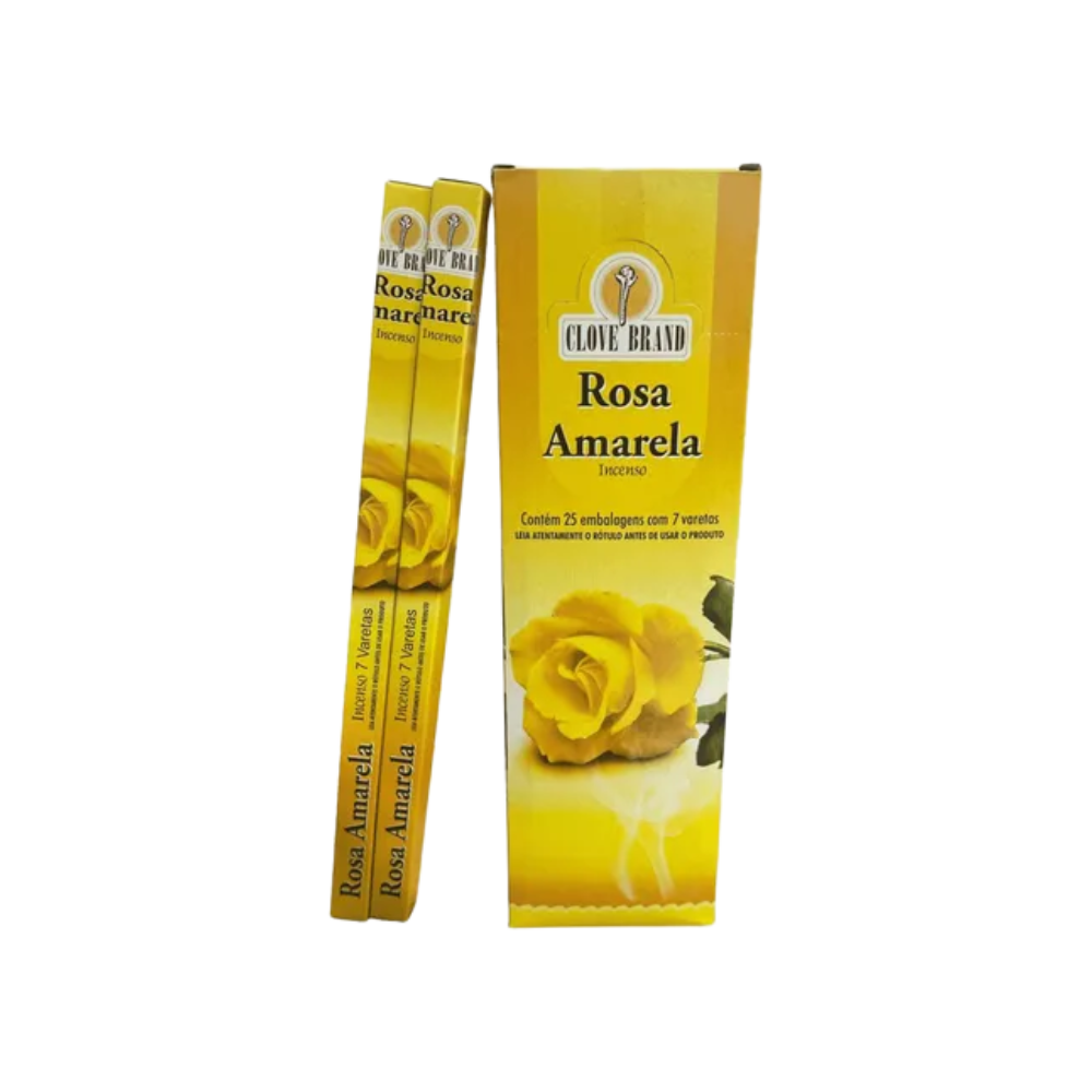 Caixa Incenso Flute Clove Brand - Rosa Amarela