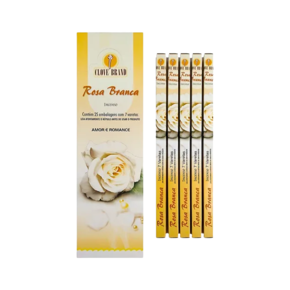 Caixa Incenso Flute Clove Brand - Rosa Branca