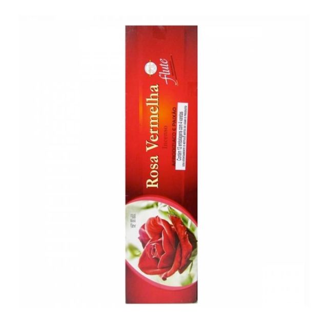 Caixa Incenso Flute Long Square - Rosa Vermelha
