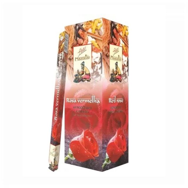 Caixa Incenso Flute Masala - Rosa Vermelha