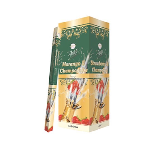 Caixa Incenso Flute Regular Square - Morango e Champagnhe