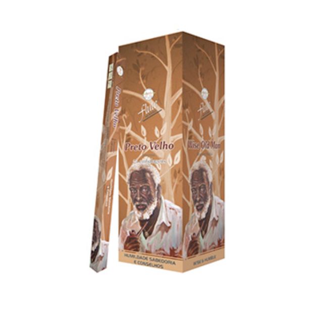 Caixa Incenso Flute Regular Square - Preto Velho