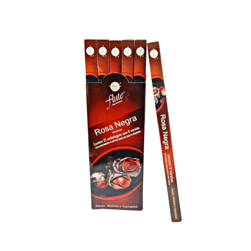 Caixa Incenso Flute Regular Square - Rosa Negra